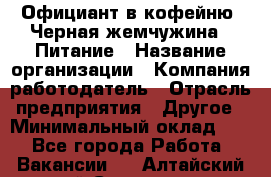 Официант в кофейню "Черная жемчужина". Питание › Название организации ­ Компания-работодатель › Отрасль предприятия ­ Другое › Минимальный оклад ­ 1 - Все города Работа » Вакансии   . Алтайский край,Славгород г.